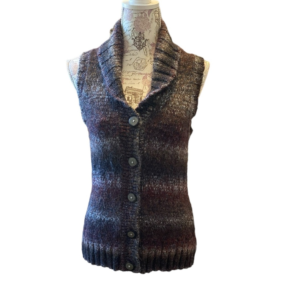 Authentic Woolrich Kendal Creek Wool Blend Shawl Collar Fair Isle Vest VTG